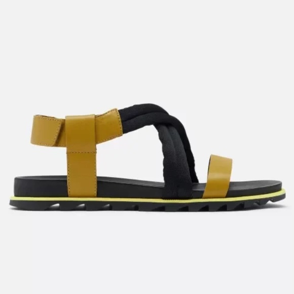 Sorel Shoes - Sorel Roaming Decan Gold and Black Sandals Size 8
